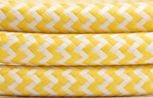 Textilkabel "Gelb-Weiß"